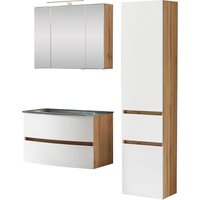 welltime Badezimmer-Set "Kaunas", (Set, 3 St.), bestehend aus Waschtisch-Set mit Seitenschrank, Breite 120 cm von Welltime