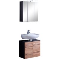 welltime Badmöbel-Set "Avignon", (2 St.), mit 3D-Spiegelschrank mit LED-Aufsatzleuchte von Welltime