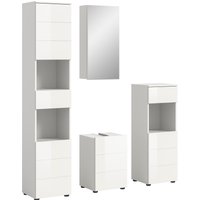 welltime Badmöbel-Set "Biel, Höhe 190 cm, Hochschrank, Unterschrank, Spiegel, Standschrank" 4 Stk. tlg. von Welltime