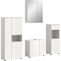 welltime Badmöbel-Set "Biel, Höhe 190 cm, Midischrank, Unterschrank, Spiegel, Standschrank" 4 Stk. tlg. von Welltime