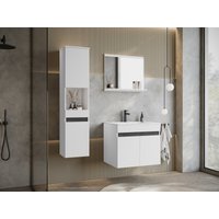 welltime Badmöbel-Set "COIN" Set, 3 Stk. tlg. grifflose Badmöbel-Set, 3 Dekorplatten in verschiedenen Farben von Welltime