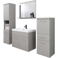 welltime Badmöbel-Set "ELDA", (Komplett-Set, 5 St.), Waschtisch inkl. Waschbecken, Hochschrank, Badschrank und Spiegel von Welltime