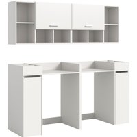 welltime Badmöbel-Set "FALAS, TOPSELLER, 6-teilig, Hauswirtschaftsraum Set, Breite 190 cm" Set, 2x Waschmaschinenumbauschrank, 2x Standregal & 2x Hängeschrank, 6 Stk. tlg. von Welltime