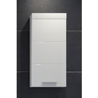 welltime Hängeschrank "Dormoletto", Weißer Badschrank mit waagerechter Fräsung - Maße (B/T/H) 35/16/75 cm von Welltime