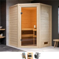 welltime Sauna "Anni", 3,6-kW-Plug & Play Ofen mit int. Steuerung von Welltime