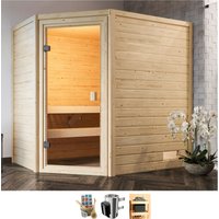 welltime Sauna "Juli", 3,6-kW-Plug & Play Ofen mit int. Steuerung von Welltime