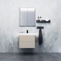 welltime Spiegelschrank "D-Line", Badmöbel, 61.4 cm breit, doppelseitig verspiegelt, LED-Beleuchtung von Welltime