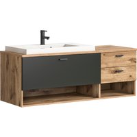 welltime Waschbeckenunterschrank "Dolo, Breite 138 cm, inkl. Aufsatzwaschbecken, 2 Schubkästen, 1 Klappe" 2 Stk. tlg. Hängeschrank, Unterschrank, Badmöbel, Badschrank, Schrank, Bad welltime Waschbeckenunterschrank "Dolo, Breite 138 cm, inkl. Aufsatzwaschbecken, 2 Schubkästen, 1 Klappe" 2 Stk. tlg. Hängeschrank, Unterschrank, Badmöbel, Badschrank, Schrank, Bad von Welltime