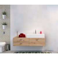 welltime Waschtisch "Guardo", Hängender Waschtisch mit zwei Schubladen und Mineralguss-Waschbecken welltime Waschtisch "Guardo", Hängender Waschtisch mit zwei Schubladen und Mineralguss-Waschbecken von Welltime