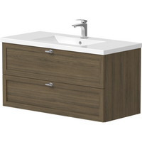 welltime Waschtisch "Rustic" mit Soft-Close-Funktion, Breite 101,5 cm, Eichenfurnier von Welltime