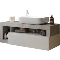 welltime Waschtisch "Hamburg", 1 Schubkasten, Breite 110 cm, Soft-Close, inkl. Keramik-Aufsatzbecken von Welltime