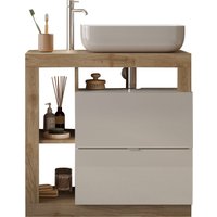 welltime Waschtisch "Hamburg", 2 Schubkästen, Breite 79 cm, Soft-Close, inkl. Keramik-Aufsatzbecken welltime Waschtisch "Hamburg", 2 Schubkästen, Breite 79 cm, Soft-Close, inkl. Keramik-Aufsatzbecken von Welltime