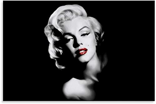 5d Diamond Painting Diamant Bilder FüR Erwachsene Und Kinder Marilyn Monroe Sexy Schwarz-Weiß-Poster DIY Kreuzstich Arts Craft Kristall Strass Stickerei 23.6"x35.4"(60x90cm) Kein Rahmen von Welmini