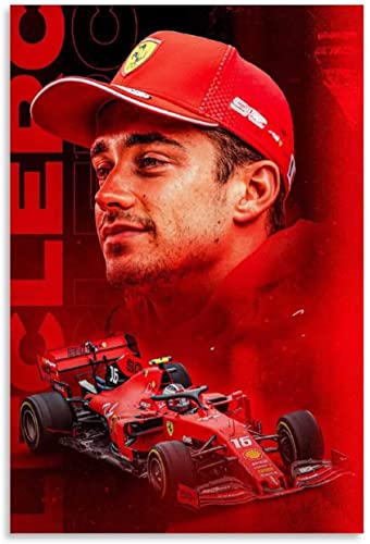 DIY 5d Diamant Malerei Kristall Strass Painting Charles Leclerc Ferrari-Leinwanddruck Stickerei Bilder Kunst Handwerk FüR Erwachsene Und Kinder 11.8"x15.7"(30x40cm) Kein Rahmen von Welmini