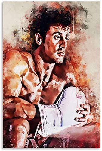 DIY 5d Diamant Malerei Kristall Strass Painting Sylvester Stallone Rocky und Bild Stickerei Bilder Kunst Handwerk FüR Erwachsene Und Kinder 15.7"x19.7"(40x50cm) Kein Rahmen von Welmini