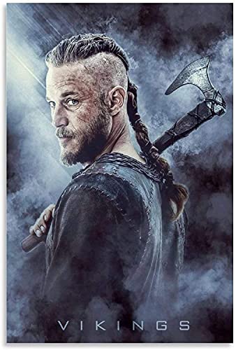 DIY 5d Diamant Malerei Kristall Strass Painting Vikings Ragnar Lothbrok amerikanische Pop-Fernsehserie Stickerei Bilder Kunst Handwerk FüR Erwachsene Und Kinder 15.7"x19.7"(40x50cm) Kein Rahmen von Welmini