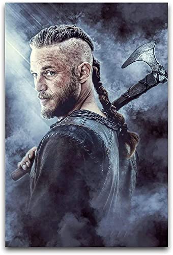 DIY 5d Diamant Malerei Kristall Strass Painting Wikinger Ragnar Lothbrok Stickerei Bilder Kunst Handwerk FüR Erwachsene Und Kinder 15.7"x19.7"(40x50cm) Kein Rahmen von Welmini