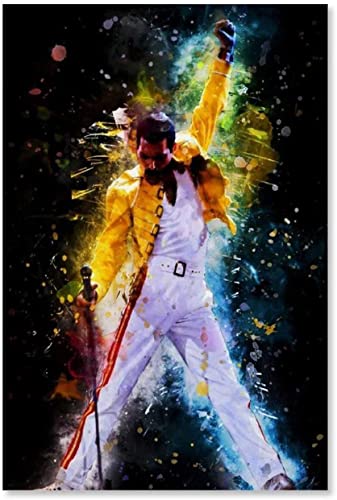 DIY Erwachsene Und Kinder Diamant Malerei Painting Kits Vollbohrer Freddie Mercury Aquarell. 5d Strass Bild Kristall Kunsthandwerk 11.8"x15.7"(30x40cm) Kein Rahmen von Welmini