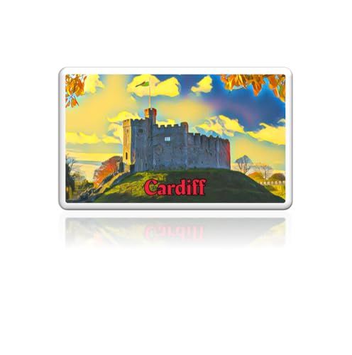 Walisische Kühlschrankmagnete – ikonische Orte (Cardiff) von Welsh High Street