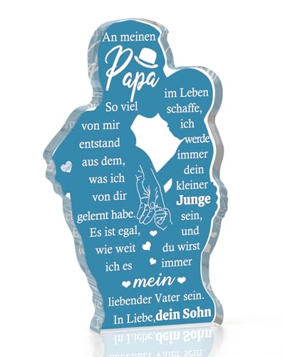 Beste Papa der Welt Geschenke – Herzliche Vatertag-Geburtstags- & Weihnachtsgeschenke vom Söhne– Personalisierte Acryl-Plakette Beste Papa der Welt Geschenke – Herzliche Vatertag-Geburtstags- & Weihnachtsgeschenke vom Söhne– Personalisierte Acryl-Plakette von Welsky