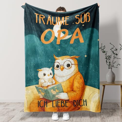 Welsky Geschenke Für Opa, Opa Geschenk Flanell Decke, Geburtstagsgeschenk für Opa, Vatertagsgeschenke für Opa, Geschenke Für Opa Zum Geburtstag(50in*60in)-1 von Welsky