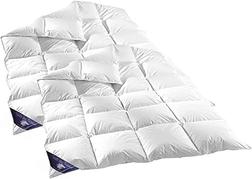Welt der Träume 2 Stück Set 4- JAHREZEITEN 135x200 cm Füllung 1200 Gr. Down Douvet Daunen Federn Decke Bettdecke Decken Kassetten Steppdecke Kissen von Welt der Träume
