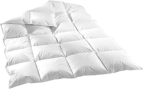 Versandfrei/Daunen Bettdecke 200x220 cm Ganzjahresdecke Daunen Decke Federn Bettdecke Zudecke Kassetten Steppbett Steppdecke Kissen von Welt der Träume
