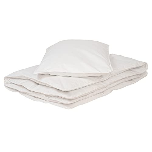 Welt der Träume Kinder Daunenset | Kinderbettdecke 100x135 cm | Kopfkissen Kinder 40x60 cm | Baby Bettdecke und Kissen | 400 g / 100 g | Daunenbettdecke | Federdecke | kein Lebendrupf von Welt der Träume