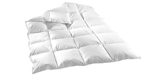 Winter Bettdecke!! 60% Daunen Warme kuschelige Daunen Bettdecke 155x220 cm Füllung 1600gr Daunen Decke Kassetten Bett von Welt-der-Träume