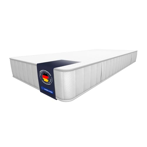 Weltbett „Omega“ Matratze Hybrid Schaum 70 x 200 cm – Wendematratze mit Härtegrad H3/H4, 18 cm Höhe - ergonomisch, hypoallergen, allergikerfreundlich, für jeden Schlaftyp - Made in Germany von Weltbett