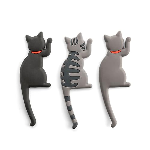 Katzen Magnete Modell #36245257Katzen Magnete 3er Set für Kühlschrank & Co. in Grau, Schwarz, Gestreift von Weltbild