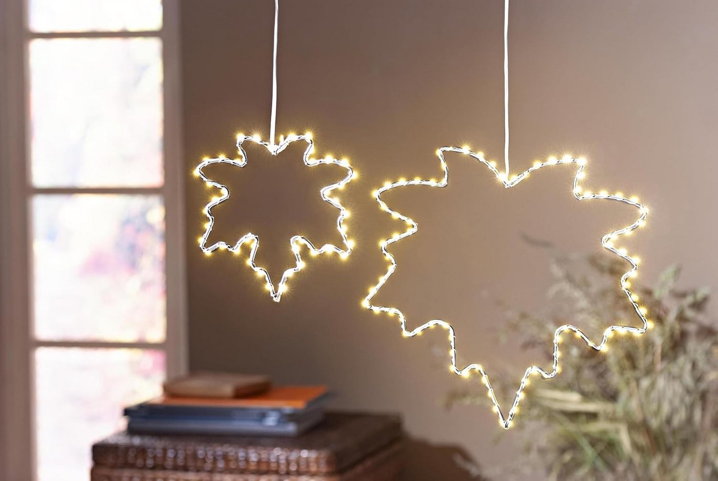 Weltbild LED-Hängeleuchte Weltbild LED-Hängedeko Ahorn 2er-Set von Weltbild
