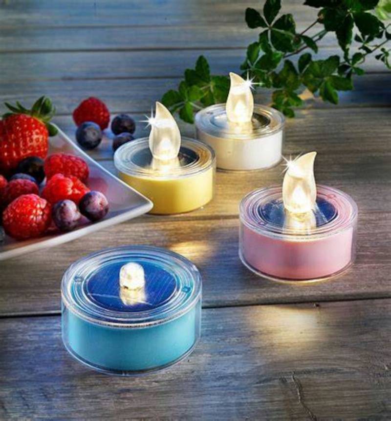 Weltbild Teelicht Maxi-LED-Teelichter mit Solar, 4er-Set von Weltbild