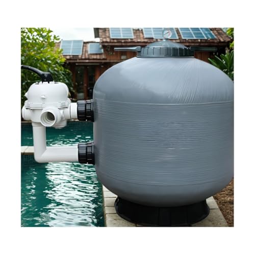 WeltenMarkt S450R GFK Sandfilteranlage mit Side-Mount 6-Wege-Ventil, 455mm Poolfilter, für Pools bis 40m³, UV-beständig, ohne Sand von WeltenMarkt