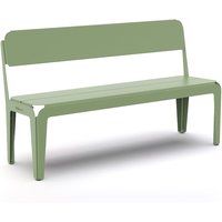 Weltevree - Bended Bench Bank mit Rückenlehne L 140 cm, blassgrün (RAL 6021) von Weltevree