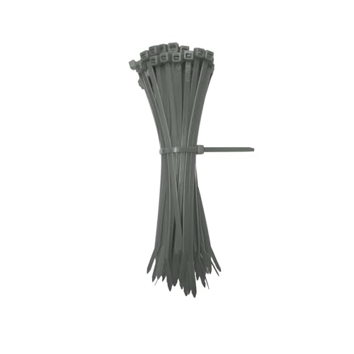 Kabelbinder Grau 100 Stück, 140 mm x 3,6 mm mit 8 kg Zugfestigkeit aus Nylon 66, permanent schließend WeltiesSmartTools von WeltiesSmartTools