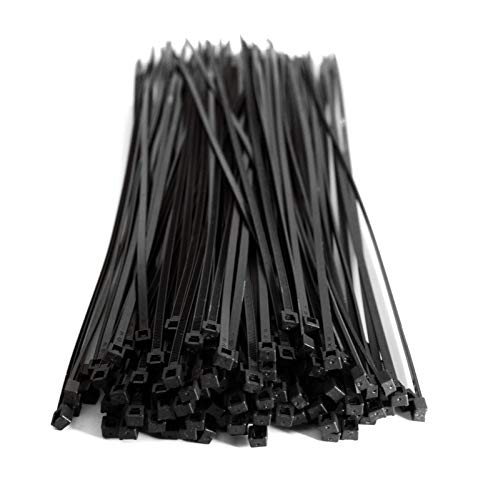 Kabelbinder schwarz 370 mm x 4,8 mm 100 Stück PA cable-tie Permanent schließend nicht wiederverschließbar aus Nylon WeltiesSmartTools von WeltiesSmartTools