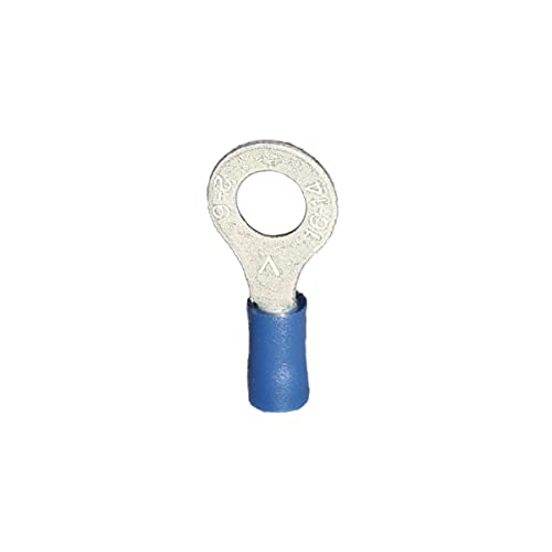 WeltiesSmartTools 10 isolierte Ringkabelschuhe M12 blau Isolierte Quetschverbinder Steckverbinder Ringquetschverbinder teilisoliert für 1,5-2,5mm² Kabel für KFZ und Elektrogeräte von WeltiesSmartTools