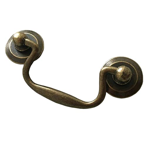 WenRan 70mm Lochmitte Bail Schublade Pull Drop Schaukel Kommode Griffe Schrank Knob Pull Antike Bronze Gebürstet Nickel Hardware 70mm 2,75 "Zentren (Antike Bronze) von WenRan