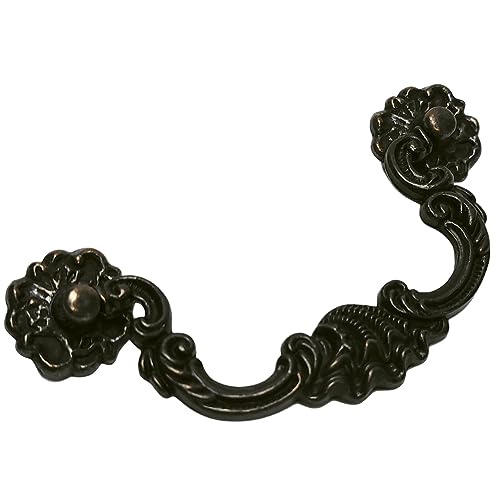 WenRan C-C Schubladengriffe, 9,5 cm, Vintage-Stil, Schubladengriffe, Kommodengriffe, Schrankknauf, dunkles Antik-Bronze, 96 mm Mitte (10 Stück) von WenRan