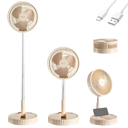 Wenbones Klappbarer Ventilator mit 3D-Luftstrom - Super Leise (22dB), Energiesparend (3W), USB-Betrieb - Ideal für Zuhause, Büro, Reisen & Camping - Platzsparend durch Faltdesign von Wenbones