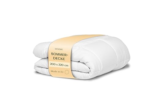WENDRE Sommerdecke 200x220 cm– Ultraleichte 150 GSM Decke für den Sommer – Dünne Mikrofaser Steppdecke – Oeko-TEX Zertifiziert – Allergiker Bettdecke 200x220 Made in EU - Washbar von WENDRE