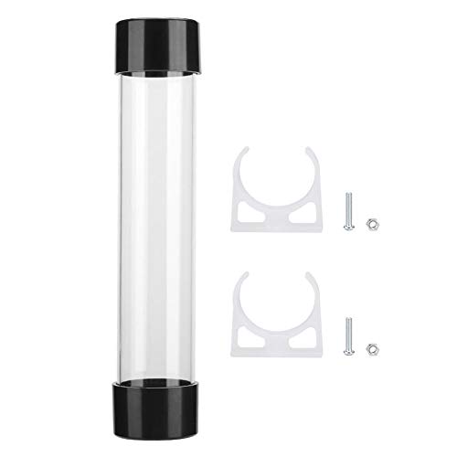Wasserkühlbehälter, 240 MM G1/4 Gewinde Wasserkühlung Radiator Acryl Zylinder Tank, Transparenter Zylindrischer Wasserkühlungs Wassertank für PC Computer von Wendry