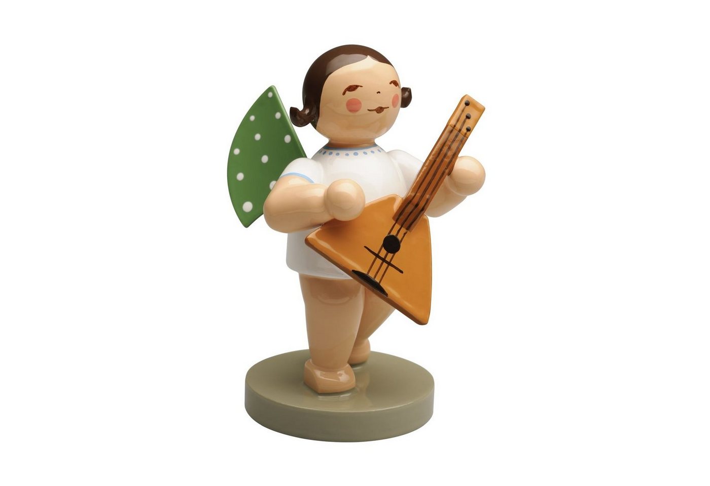 Wendt & Kühn Weihnachtsfigur Engel mit Balalaika 650/77, Haarfarbe zufällig blond oder braunhaarig von Wendt & Kühn