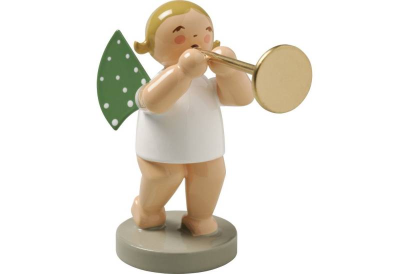 Wendt & Kühn Weihnachtsfigur Engel mit Fanfare 650/15, Haarfarbe zufällig blond oder braunhaarig von Wendt & Kühn