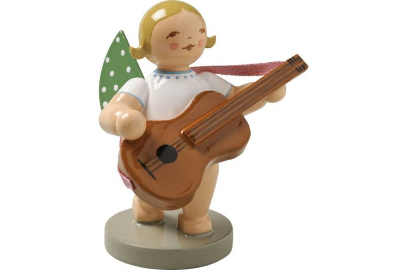 Wendt & Kühn Weihnachtsfigur Engel mit Gitarre 650/38, Haarfarbe zufällig blond oder braunhaarig von Wendt & Kühn