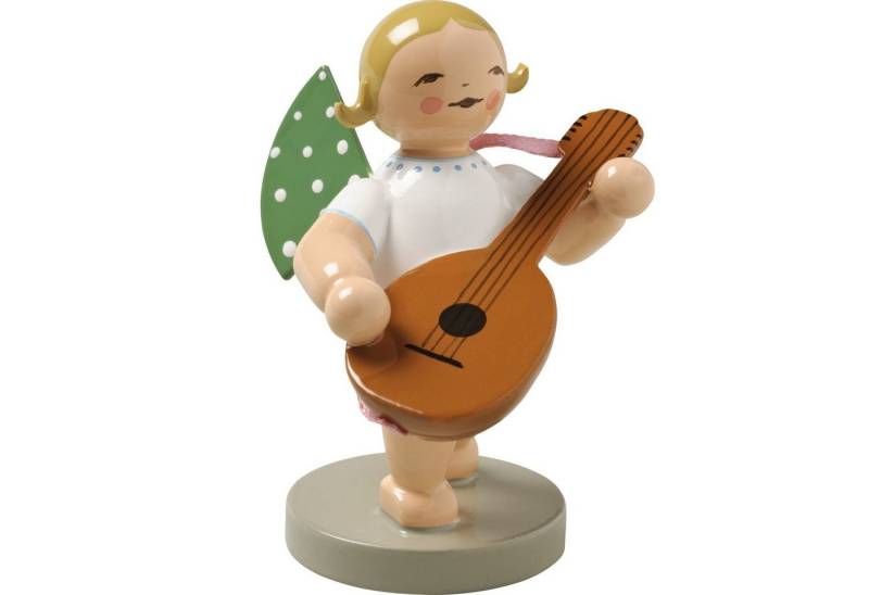 Wendt & Kühn Weihnachtsfigur Engel mit Laute 650/39, Haarfarbe zufällig blond oder braunhaarig von Wendt & Kühn