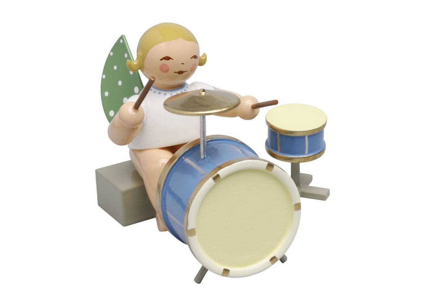 Wendt & Kühn Weihnachtsfigur Engel mit Zweiteiligem Schlagzeug Sitzend 650/44a, Haarfarbe zufällig blond oder braunhaarig Wendt & Kühn Weihnachtsfigur Engel mit Zweiteiligem Schlagzeug Sitzend 650/44a, Haarfarbe zufällig blond oder braunhaarig von Wendt & Kühn