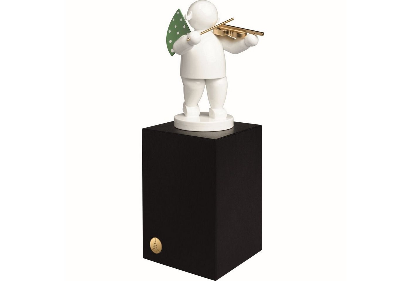 Wendt & Kühn Weihnachtsfigur Klangfarbe Weiß Engel mit Geige auf Großem Sockel 650/200/2 von Wendt & Kühn
