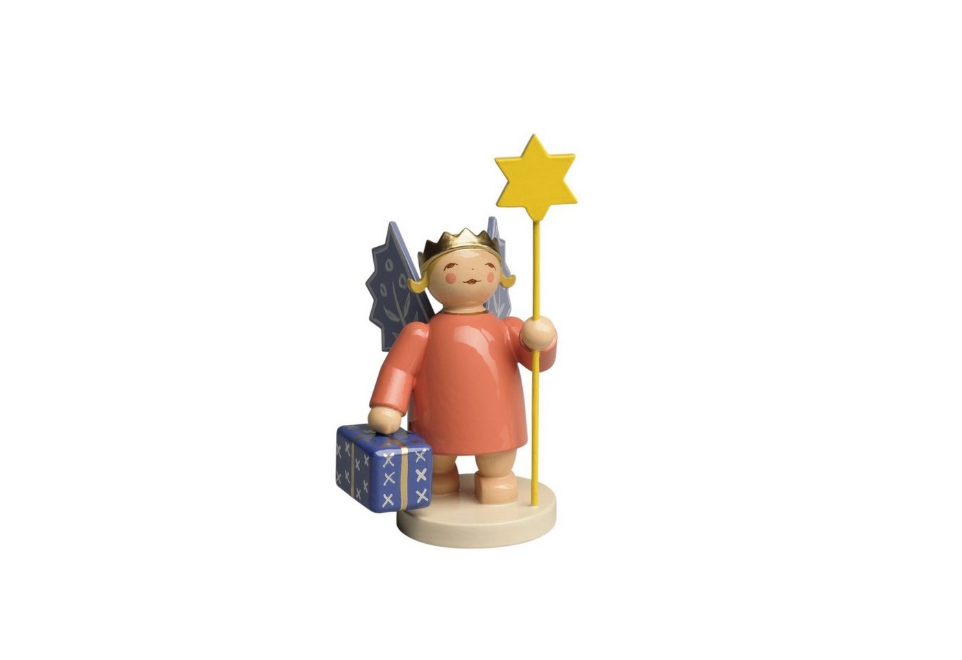 Wendt & Kühn Weihnachtsfigur Kronenengel mit Stern und Paket 6235/1 von Wendt & Kühn